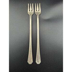 Vintage Set of 2 Cocktail Forks Oneida Silversmiths 6"